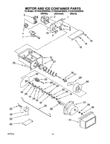 08 - Motor And Ice Container parts for Whirlpool Refrigerator ET25DQRBB00 from AppliancePartsPros.com