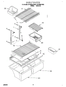 05 - Shelf parts for Whirlpool Refrigerator ET20NMXDN02 from AppliancePartsPros.com