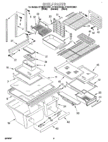 03 - Shelf parts for Whirlpool Refrigerator ET19DKXDW01 from AppliancePartsPros.com