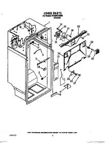 03 - Liner parts for Whirlpool Refrigerator ET22DKXXW00 from AppliancePartsPros.com