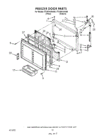 08 - Freezer Door parts for Whirlpool Refrigerator ET25DKXWW00 from AppliancePartsPros.com