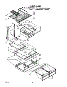 04 - Shelf parts for Whirlpool Refrigerator ET20PKXZN00 from AppliancePartsPros.com