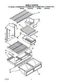 04 - Shelf parts for Whirlpool Refrigerator ET20NMXAN01 from AppliancePartsPros.com