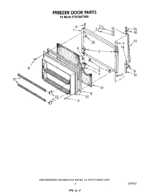 06 - Freezer Door parts for Whirlpool Refrigerator ET20GMXTN00 from AppliancePartsPros.com