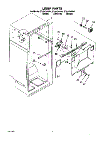 02 - Liner parts for Whirlpool Refrigerator ET22DKXAB04 from AppliancePartsPros.com