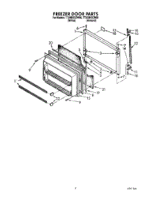 05 - Freezer Door parts for Whirlpool Refrigerator TT20BKXZW00 from AppliancePartsPros.com