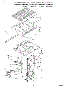 03 - Compartment Separator parts for Whirlpool Refrigerator ET18NMYAN02 from AppliancePartsPros.com