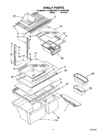 03 - Shelf parts for Whirlpool Refrigerator ET18TMXDW05 from AppliancePartsPros.com