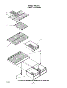 05 - Shelf parts for Whirlpool Refrigerator ET18TKXMWR0 from AppliancePartsPros.com