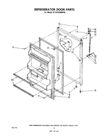 08 - Refrigerator Door , Miscellaneous parts for Whirlpool Refrigerator ET18TKXMWR0 from AppliancePartsPros.com