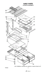 05 - Shelf parts for Whirlpool Refrigerator ET18VKXRWR0 from AppliancePartsPros.com