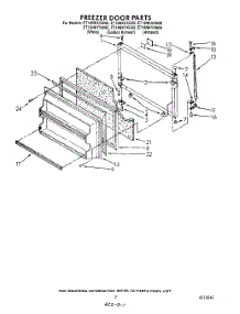 06 - Freezer Door parts for Whirlpool Refrigerator ET18NKXXG00 from AppliancePartsPros.com