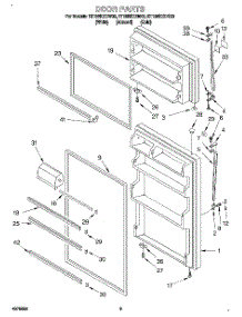 02 - Door parts for Whirlpool Refrigerator ET18NKXDW00 from AppliancePartsPros.com