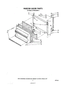 06 - Freezer Door parts for Whirlpool Refrigerator ET18VKXRWR3 from AppliancePartsPros.com