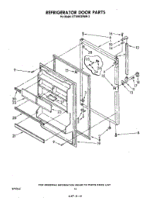 08 - Refrigerator Door , Miscellaneous parts for Whirlpool Refrigerator ET18VKXRWR3 from AppliancePartsPros.com