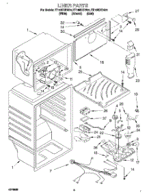 03 - Liner parts for Whirlpool Refrigerator ET18NKXDN00 from AppliancePartsPros.com