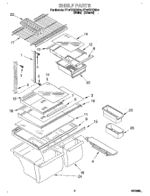 03 - Shelf parts for Whirlpool Refrigerator ET18TKXDN03 from AppliancePartsPros.com