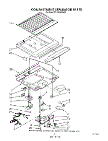 04 - Compartment Separator parts for Whirlpool Refrigerator ET18NKXWW01 from AppliancePartsPros.com