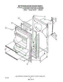 08 - Refrigerator Door , Lit / Optional parts for Whirlpool Refrigerator ET18NKXXN00 from AppliancePartsPros.com