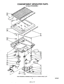 04 - Compartment Separator parts for Whirlpool Refrigerator ET18VKXRWR2 from AppliancePartsPros.com