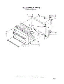 06 - Freezer Door parts for Whirlpool Refrigerator ET18XKXRWR1 from AppliancePartsPros.com