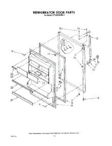 08 - Refrigerator Door, Lit / Optional parts for Whirlpool Refrigerator ET18XKXRWR1 from AppliancePartsPros.com