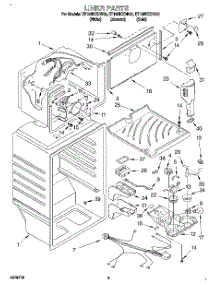 03 - Liner parts for Whirlpool Refrigerator ET18NKXDN02 from AppliancePartsPros.com