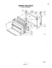 06 - Freezer Door parts for Whirlpool Refrigerator ET18XKXMWR1 from AppliancePartsPros.com
