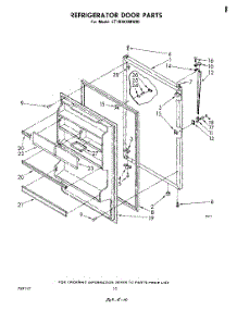 08 - Refrigerator Door, Miscellaneous parts for Whirlpool Refrigerator ET18XKXMWR1 from AppliancePartsPros.com