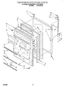 07 - Refrigerator Door, Lit / Optional parts for Whirlpool Refrigerator ET18TKXBW01 from AppliancePartsPros.com