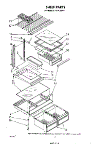 05 - Shelf parts for Whirlpool Refrigerator ET18VKXRWR1 from AppliancePartsPros.com