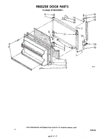 06 - Freezer Door parts for Whirlpool Refrigerator ET18VKXRWR1 from AppliancePartsPros.com