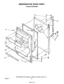 08 - Refrigerator Door , Not Illustrated parts for Whirlpool Refrigerator ET18VKXRWR1 from AppliancePartsPros.com