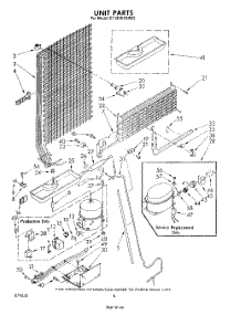 07 - Unit parts for Whirlpool Refrigerator ET18VKXSW03 from AppliancePartsPros.com