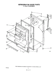 08 - Refrigerator Door , Miscellaneous parts for Whirlpool Refrigerator ET18XKMWR0 from AppliancePartsPros.com