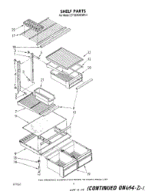 05 - Shelf parts for Whirlpool Refrigerator ET18XKXRWR4 from AppliancePartsPros.com