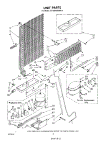 07 - Unit parts for Whirlpool Refrigerator ET18XKXRWR4 from AppliancePartsPros.com
