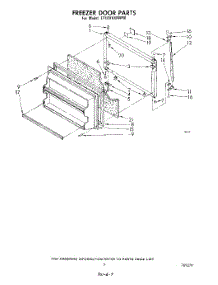 06 - Freezer Door parts for Whirlpool Refrigerator ET18XKXRWR0 from AppliancePartsPros.com
