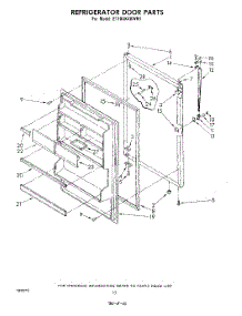 08 - Refrigerator Door , Not Illustrated parts for Whirlpool Refrigerator ET18XKXRWR0 from AppliancePartsPros.com