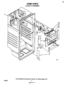Liner parts for Whirlpool Refrigerator ET18XKXMWR2 from AppliancePartsPros.com