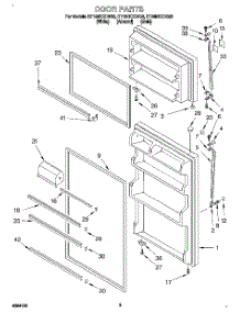 02 - Door parts for Whirlpool Refrigerator ET18NKXDW06 from AppliancePartsPros.com