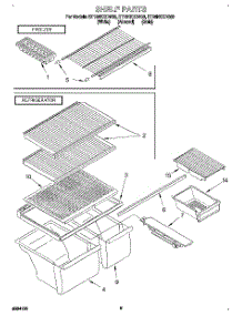 05 - Shelf, Lit / Optional parts for Whirlpool Refrigerator ET18NKXDW06 from AppliancePartsPros.com
