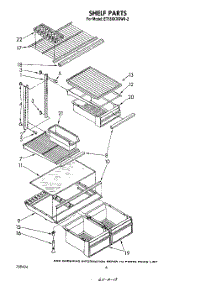 05 - Shelf parts for Whirlpool Refrigerator ET18XKXRWR2 from AppliancePartsPros.com