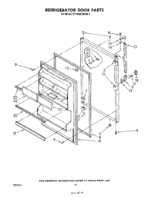 08 - Refrigerator Door , Not Illustrated parts for Whirlpool Refrigerator ET18XKXRWR2 from AppliancePartsPros.com
