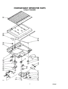 04 - Compartment Separator parts for Whirlpool Refrigerator ET18XKXSW00 from AppliancePartsPros.com