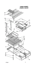 05 - Shelf parts for Whirlpool Refrigerator ET18XKXSW00 from AppliancePartsPros.com
