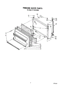 06 - Freezer Door parts for Whirlpool Refrigerator ET18XKXSW00 from AppliancePartsPros.com