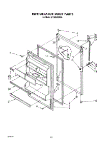 08 - Refrigerator Door, Lit / Optional parts for Whirlpool Refrigerator ET18XKXSW00 from AppliancePartsPros.com