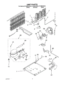 04 - Unit parts for Whirlpool Refrigerator ET18NKXDG03 from AppliancePartsPros.com
