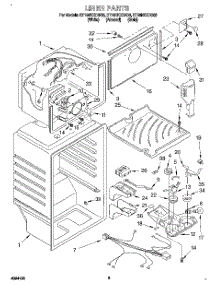 03 - Liner parts for Whirlpool Refrigerator ET18NKXDG06 from AppliancePartsPros.com